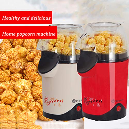 ALUK- Máquina De Palomitas De Maíz Eléctrica De Aire Caliente, Palomitas De Maíz De 1100 W con Taza Medidora Y Tapa Extraíble para Ver Películas Y Fiestas En Casa, Sin Necesidad De Aceite