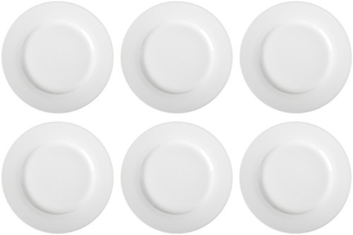 AmazonBasics - Juego de 6 platos llanos