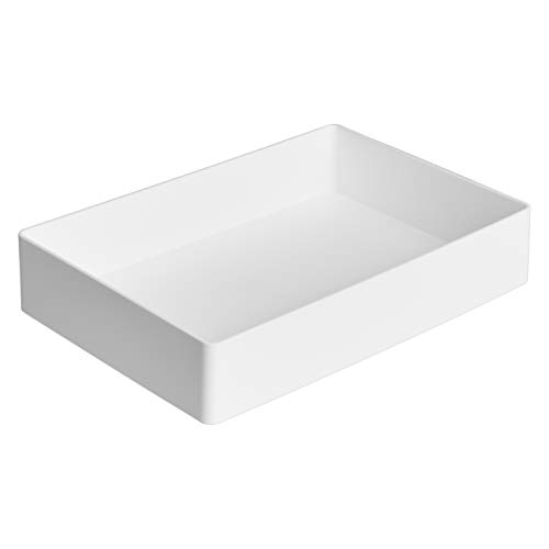 AmazonBasics Organizador de plástico, bandeja para accesorios, blanco