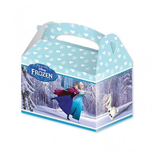 Amscan International 999272, Cajas de cartón con La reina de hielo, Azul, 15 x 10 x 17 cm, Paquete de 4