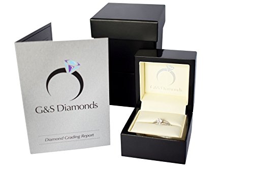 Anillo de oro amarillo con diamante natural de 1 / 3ct premium calidad_11,5