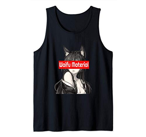 Anime Aesthetic Girl Japonés Sexy Lewd Waifu Material Camiseta sin Mangas