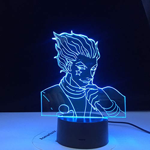 Anime Hunter X Decor Light 3D Illusion Lámpara Hisoka Gadgets Niños Night Light Gift Led Touch Sensor Colorful Bedroom Night Light