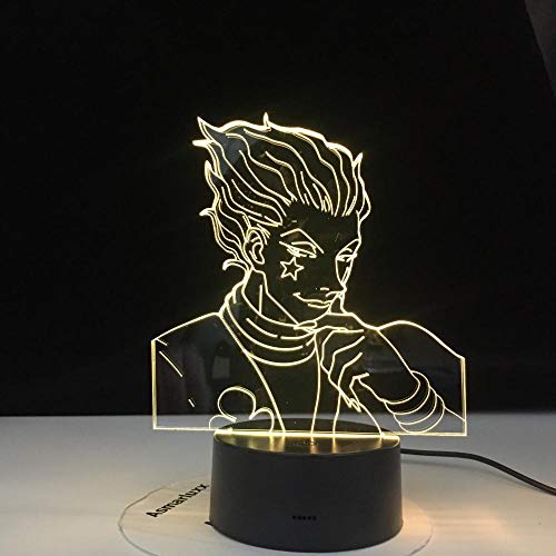 Anime Hunter X Decor Light 3D Illusion Lámpara Hisoka Gadgets Niños Night Light Gift Led Touch Sensor Colorful Bedroom Night Light