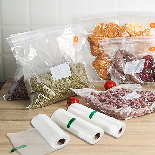 Anpro 3 Volúmenes de Diferentes Tamaños de Bolsas de Vacío de Alimentos,Pake de 3 Rollos 12 x500cm,17x500cm y 22x500cm