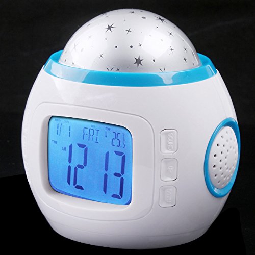Anself H4962 - Reloj despertador para niños con termómetro, alarma y calendario