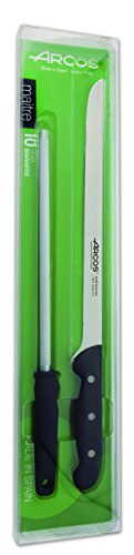 Arcos Maitre - Set cuchillo jamonero y chaira (2pzas)