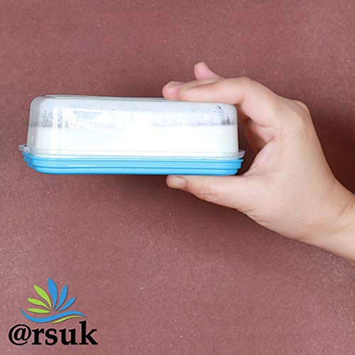 ARSUK 250ml Contenedor de alimentos para bebés Congelador Bandejas para cubos Bebé Destete Alimentos Ollas Congelador Tubos Contenedores apilables 100% libre de BPA para almacenar puré (paquete de 16)