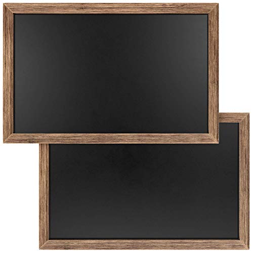 Arteza Pizarras magnéticas pequeñas de tiza para decoración de paredes, 28x43 cm, pack de 2 pizarras negras vintage para bares y restaurantes, tiendas, cocinas, carteles de boda y eventos especiales