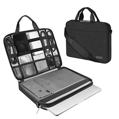 Arvok Funda para portátil de Estuche para Accesorios con Correa y asa, maletín para Ordenador portátil Maletín para Acer/ASUS/DELL/Lenovo/HP (13.3-Pulgadas, Negro)