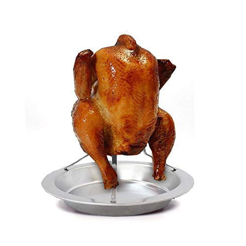 ASEOK Pollo Asado Rack de Acero Inoxidable Asador Vertical del Estante al Horno Placa Arte de la Cocina Antiadherente Accesorios para Barbacoa Cocinar Cacerolas Herramienta Espesado La Parrilla para