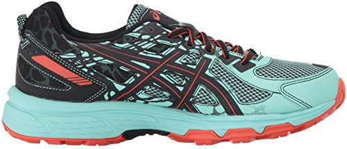 Asics - Gel-Venture 6 - Zapatillas deportivas para mujer, para correr, Verde (Verde hielo/Negro/Tomate de Cereza), 38.5 EU