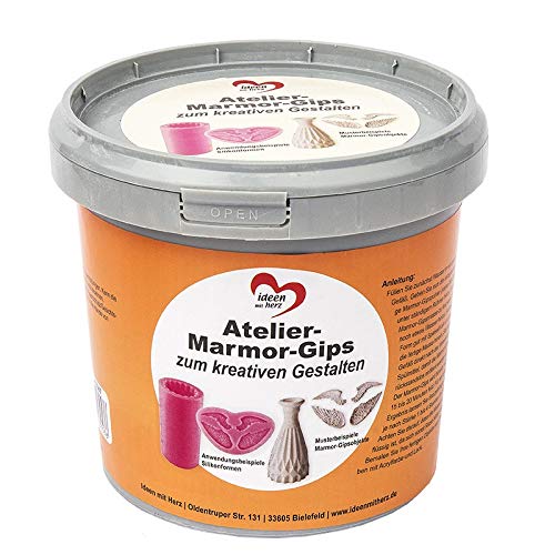 Atelier De Mármol de yeso para diseñar creativos, 1,5 kg, creativo yeso para anmischen con agua, Yeso para manualidades, DIY, Home de decoración
