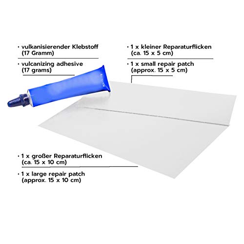 ATG Kit reparacion capotas cabrio cubierta piscina, Reparar lona toldo - Blanco