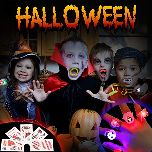 Auney Juego de Juguetes y decoración para Fiestas de Halloween para niños, Surtido de Juguetes de Halloween para Fiestas de Halloween, 130 Piezas