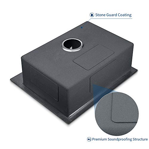 AuraLum - Fregadero-lavabo de acero inoxidable, apto para lavar verduras y frutas