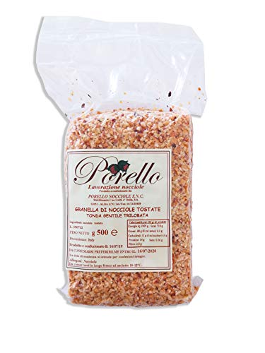 Avellanas picadas tostadas 500 GR - Praline de Avellanas de Italia Piemonte  - Ideal para postres, pan, helados, pasteles