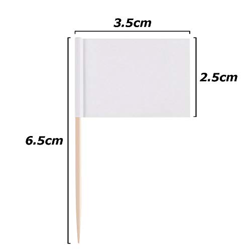 AYE Mini Banderas con Palillos,Toothpick Flags 200 Piezas Etiquetas de Marcar para Pastel de Fiesta Comida de Queso Decoraciones