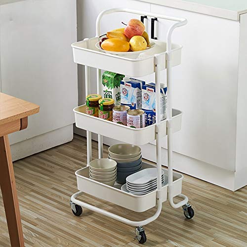 BAIJJ Carros de Cocina con Ruedas Carros de Cocina con Almacenamiento y cajones Organizador de Almacenamiento de Cocina Panaderos Bastidores para cocinas con Almacenamiento Carro de Cocina al Aire