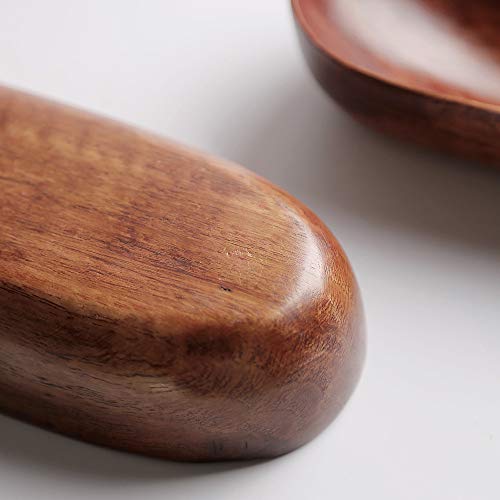 Bandeja de madera Hebudy para servir utensilios de cocina, bandeja decorativa para restaurante, hotel, cafetería, tienda, hogar, 6.7 x 3.15 x 1.57 pulgadas