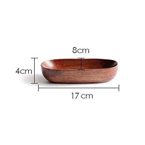 Bandeja de madera Hebudy para servir utensilios de cocina, bandeja decorativa para restaurante, hotel, cafetería, tienda, hogar, 6.7 x 3.15 x 1.57 pulgadas