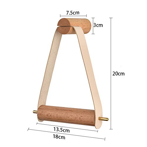 Baño Portarollo Papel Higiénico Sujetador de Papel Montura de Pared, Portarollos Papel Higienico Madera,Vintage Portarrollos de Pared Para Baño y Inodoro