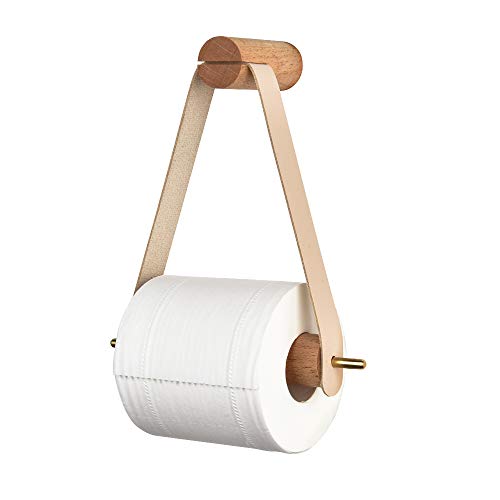 Baño Portarollo Papel Higiénico Sujetador de Papel Montura de Pared, Portarollos Papel Higienico Madera,Vintage Portarrollos de Pared Para Baño y Inodoro