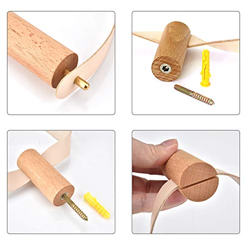 Baño Portarollo Papel Higiénico Sujetador de Papel Montura de Pared, Portarollos Papel Higienico Madera,Vintage Portarrollos de Pared Para Baño y Inodoro