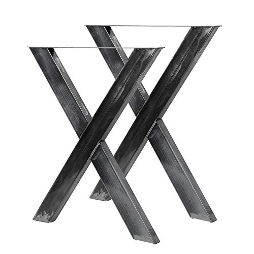 Bastidores para mesa 72x60 cm Acero lacado claro Caballetes Perfil-X Patas de mesa Bricolaje