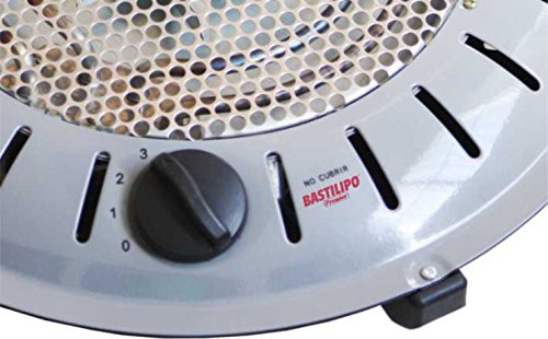 Bastilipo BET-950 Brasero Anti-Incendios, 950W, 3 Potencía s, 950 W, Otro, 3 Velocidades, Gris