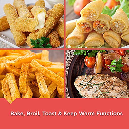 BCXGS Horno Conveccion Sobremesa Automático, Mini Horno Multifuncional, 19L Horno Conveccion Sobremesa Doméstico con Temporización De 60 Minutos y Temperatura De 240°C para Pasteles y Pizza
