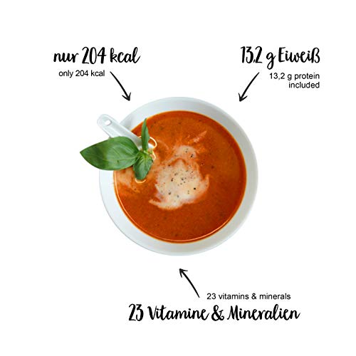BEAVITA Vitalkost Plus - Sopa de tomate para adelgazar fácilmente – 500g (10 porciones) – Sopa sustitutiva con solo 205 calorías – Ideal para perder peso - Con vitaminas, nutrientes y proteína