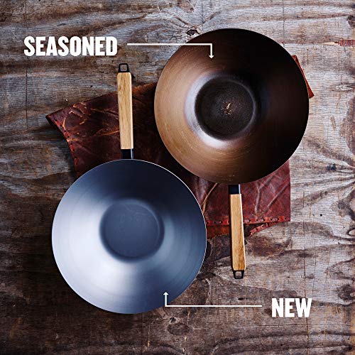 Beka 13970314 Nomad - Sartén Wok, Acero al Carbono, Diámetro 31 cm