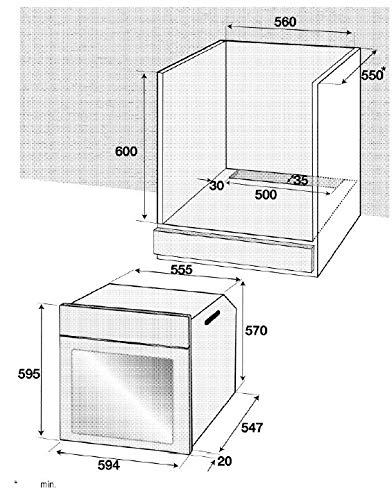 Beko BIE22301X - Horno (Medio, 65L, Eléctrico, Integrado, Acero inoxidable, Giratorio, Tocar)