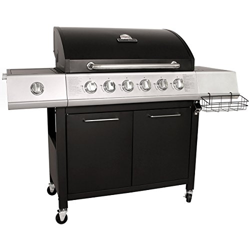 Bentley - Barbacoa a gas con 7 quemadores - Quemador lateral - Negro