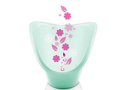 BEPER 40.967N - Sauna Facial y Aromaterapia 2 Potencias, Tratamientos de Cuidado y Relajantes, Hidratación y Limpieza de la Cara, Tanque para Esencias Perfumadas, Blanco y Verde/ Turquesa