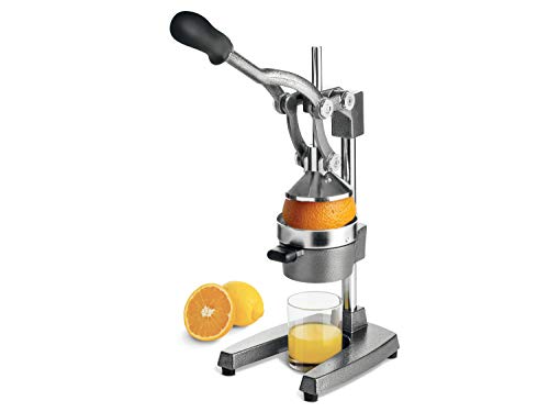 Beper-Exprimidor de granadas y cítricos de palanca manual,Acero inoxidable y aluminio fundido a presión,Gris