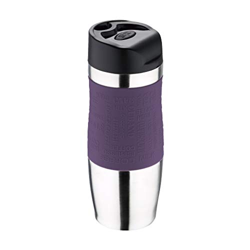 Bergner Travel Termo de Viaje, Acero Inoxidable, Morado, 21 cm