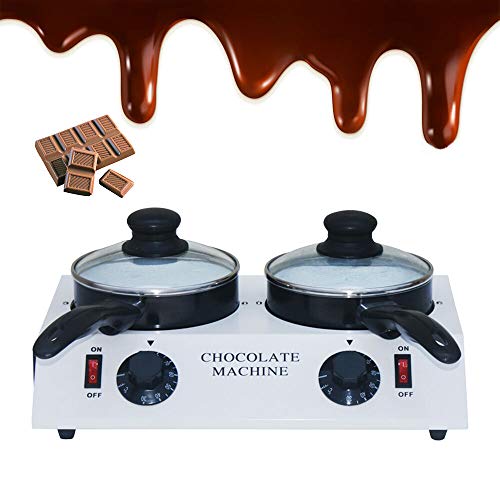 Berkalash 80W - Máquina de fundición de chocolate (cerámica, antiadherente, doble cilindro, para fundir chocolate)