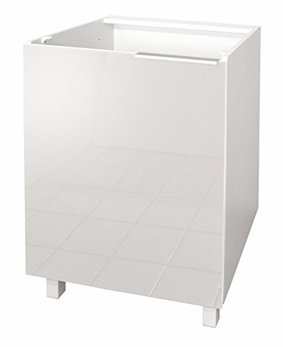 Berlenus CP6BB - Armario para bajo de Cocina (1 Puerta, 60 x 52 x 83 cm), Color Blanco
