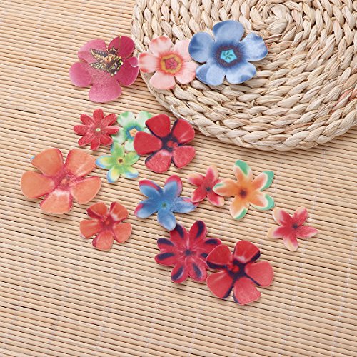 BESTONZON 360 piezas de flores comestibles para cupcakes, obleas de papel para tartas postres decoración de cumpleaños fiesta comida decoración
