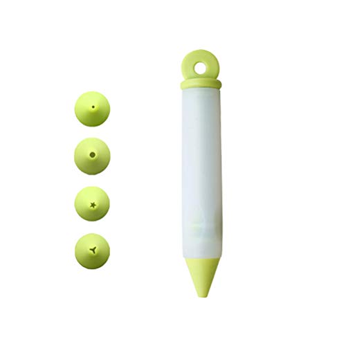 BESTONZON Pluma de escritura de alimentos de silicona para pastel de chocolate crema taza galleta glaseado Piping pasteles (verde)