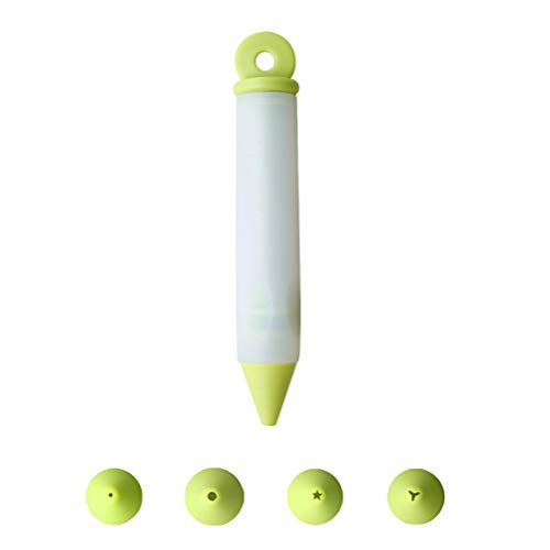 BESTONZON Pluma de escritura de alimentos de silicona para pastel de chocolate crema taza galleta glaseado Piping pasteles (verde)