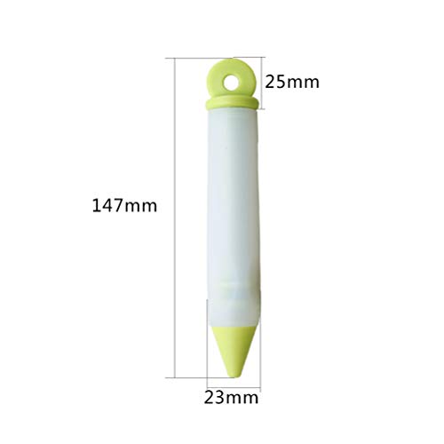 BESTONZON Pluma de escritura de alimentos de silicona para pastel de chocolate crema taza galleta glaseado Piping pasteles (verde)