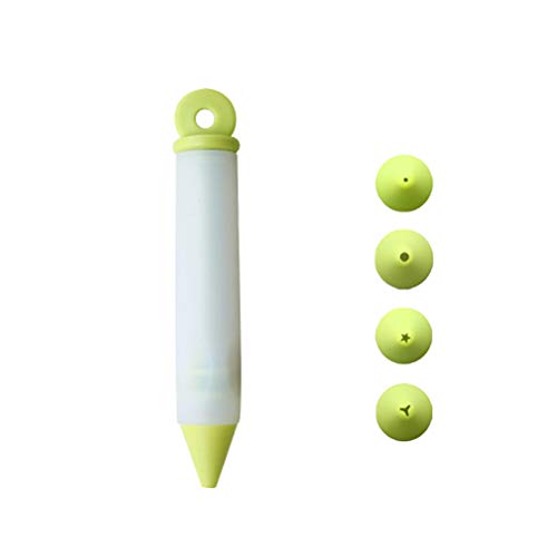 BESTONZON Pluma de escritura de alimentos de silicona para pastel de chocolate crema taza galleta glaseado Piping pasteles (verde)