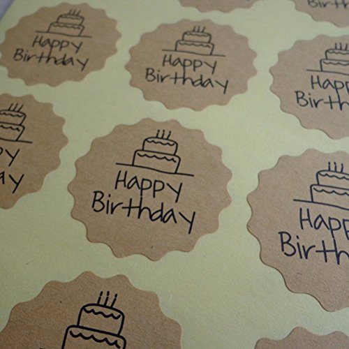 BESTOYARD 120 Unids Etiquetas de Regalo Ronda Marrón Papel Kraft Recinto Tarjetas para Favores de la Boda Personalizado Artesanía Cumpleaños Graduación Partido Decoración Sello Pegatinas