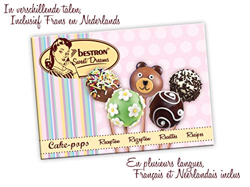Bestron Máquina para Cake-Pops, Diseño Retro, Sweet Dreams, Revestimiento Antiadherente, 700 Vatios, Rosa