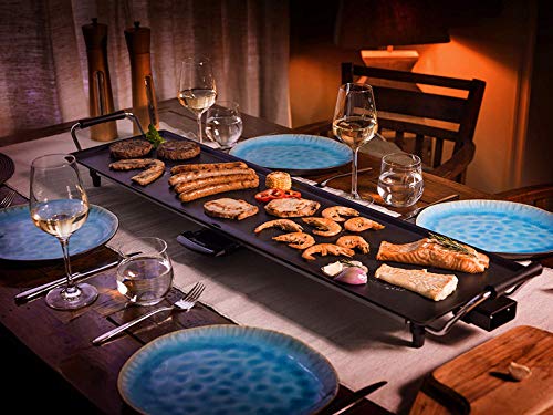 Bestron Plancha Parrilla Eléctrica XXL con Revestimiento Antiadherente, 1800 W, Negro