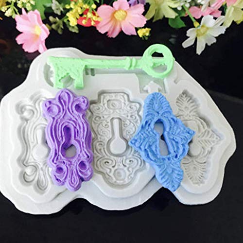 Betrothales Molde De Pastel De Silicona Cerraduras Y Llaves De Maleta Vintage Molde De Silicona para Decoración De Pasteles Venta De Sugarcraft Inicio Producto De Uso Diario
