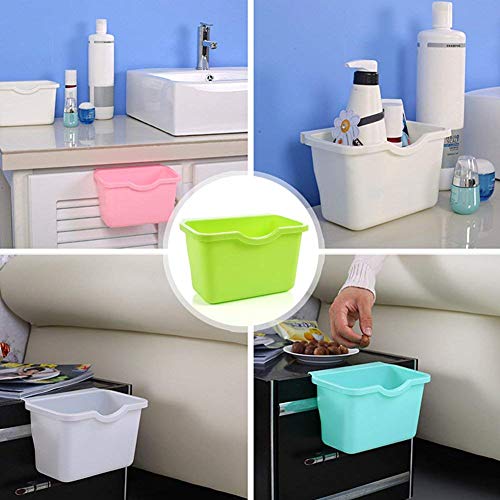 Betrothales Puerta Del Gabinete De Cocina Cesta De Plástico Bote De Basura Reutilizable Bandejas De Contenedores Bote De Basura Colgante Contenedor De Basura Blanco Venta Duradera Y Útil Inicio Uso Di